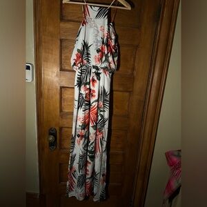 White House Black Market Floral V-Neck Dress